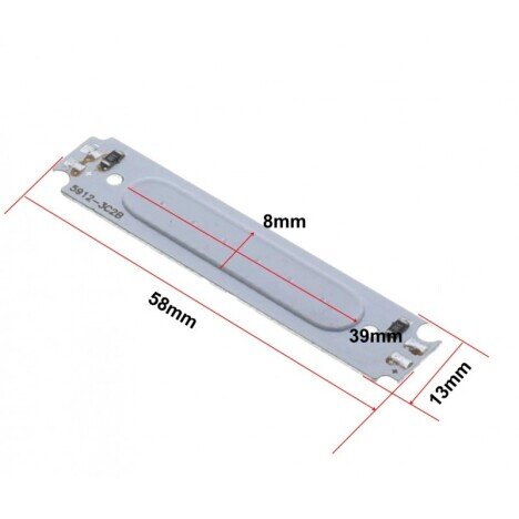 LED COB, 58X13MM / 2W ALBASTRU