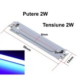 LED COB, 58X13MM / 2W ALBASTRU